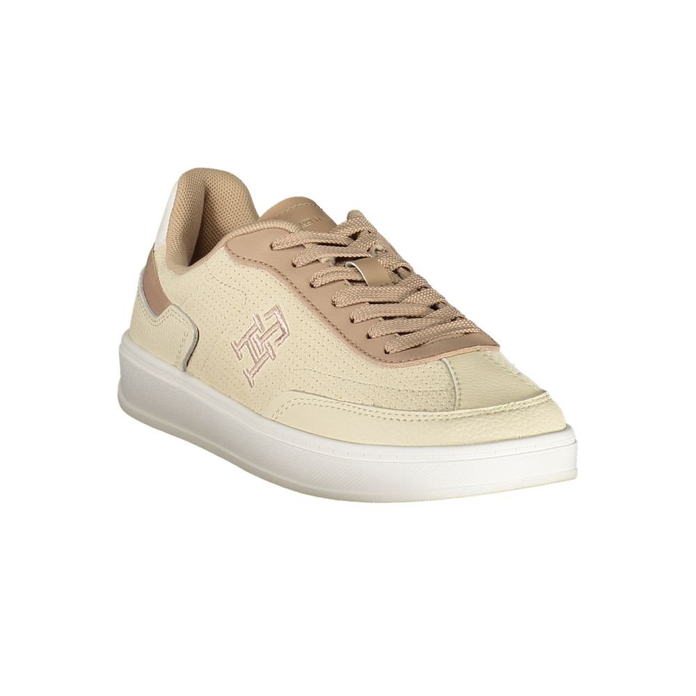 Tommy Hilfiger Beige Polyurethane Women Sneaker - Image 2
