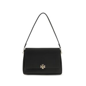 Tory Burch Black Calf Leather Bos Taurus Shoulder Bag