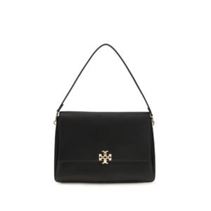 Tory Burch Black Calf Leather Bos Taurus Shoulder Bag