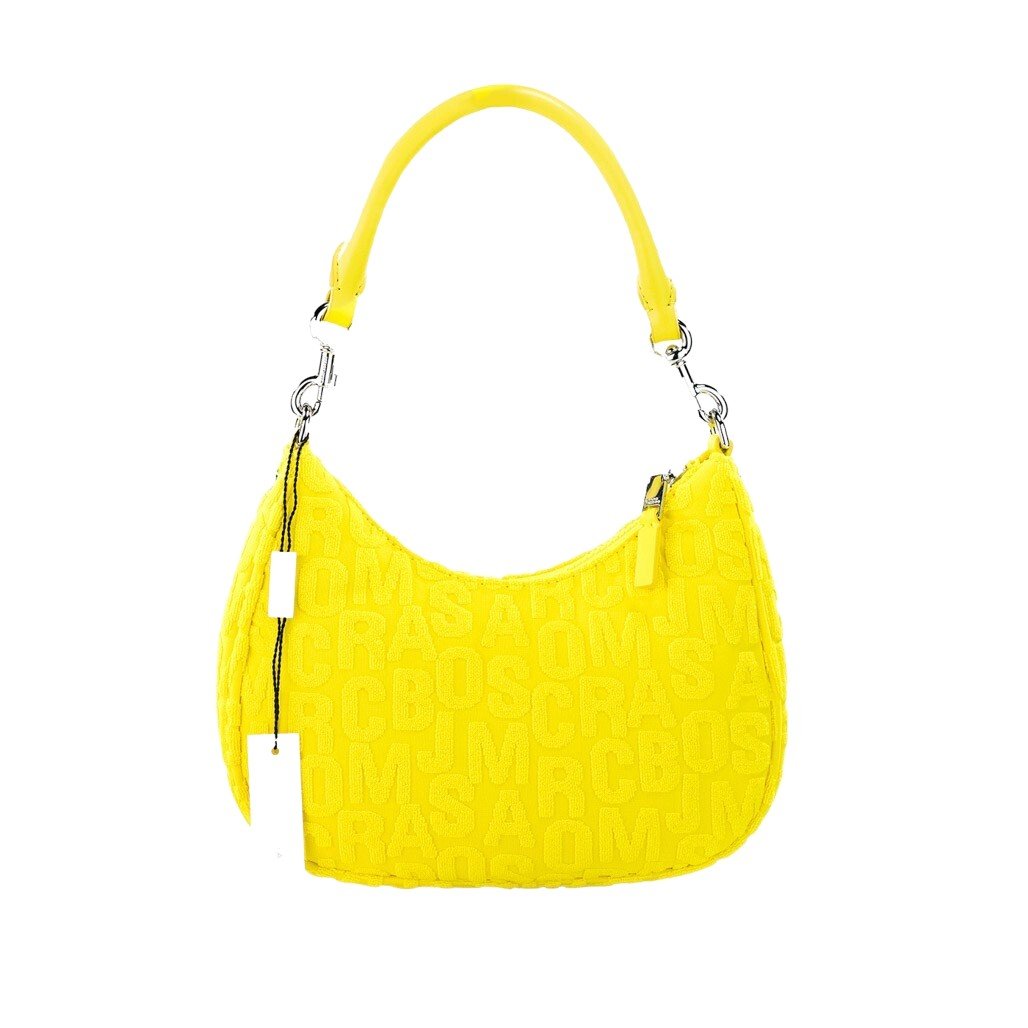 Marc Jacobs Monogram Terry Fabric Golden Kiwi Hobo Shoulder Bag Purse - Image 3