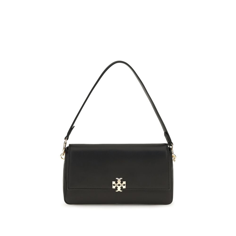 Tory Burch Black Calf Leather Bos Taurus Shoulder Bag