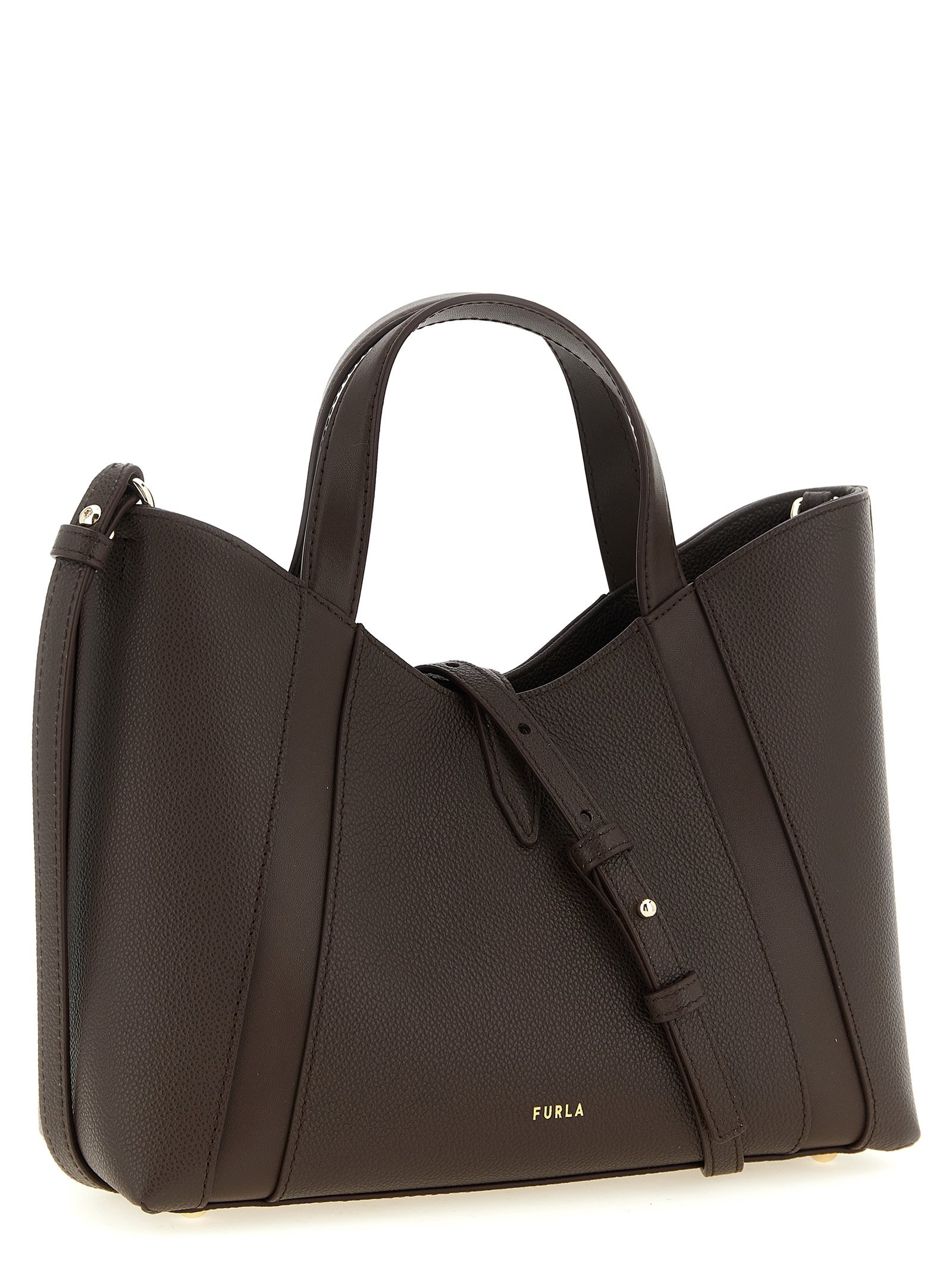 Furla Brown Calfskin Tote Bag - Image 2