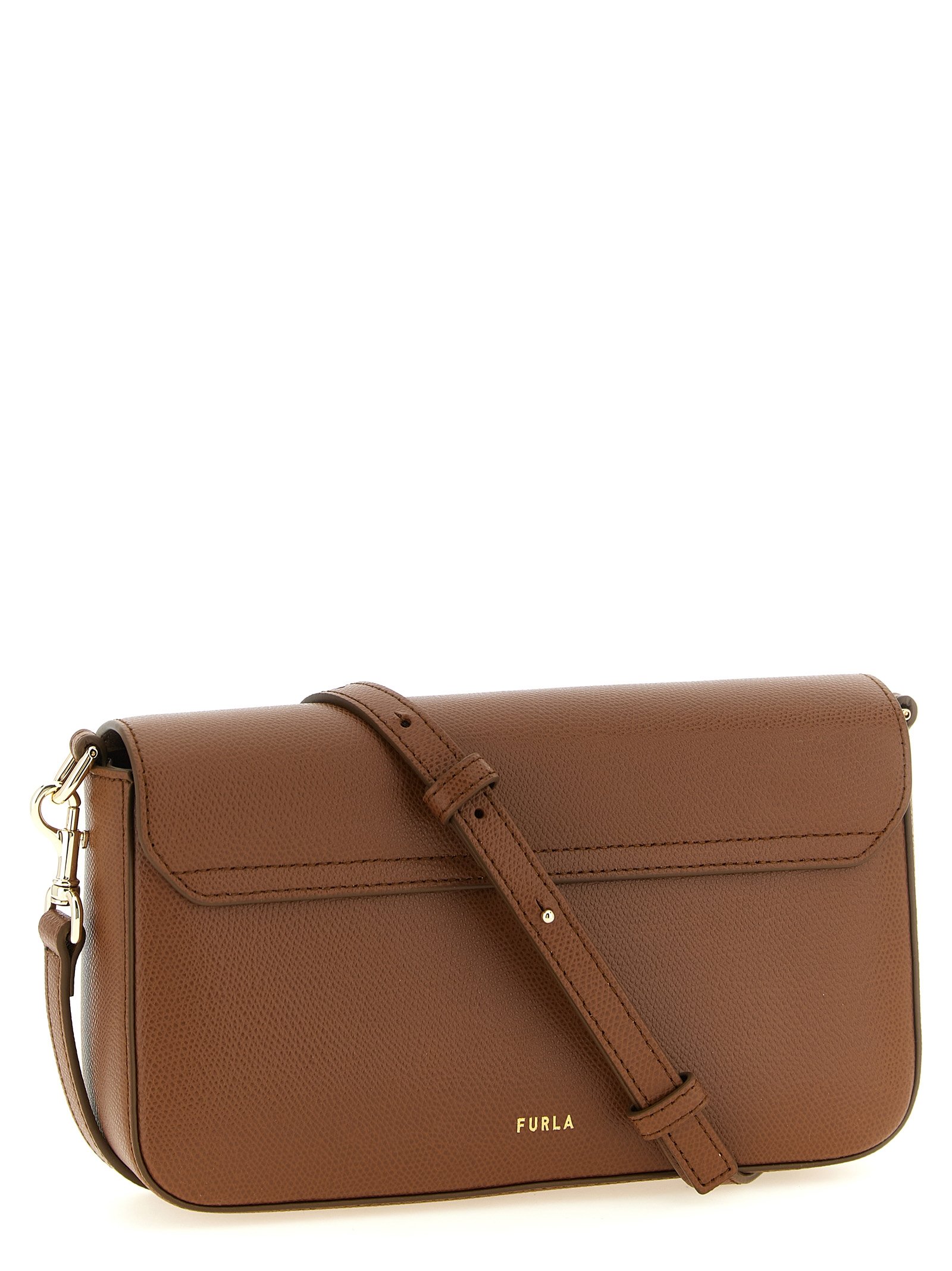 Furla Brown Calfskin Crossbody Bag - Image 2