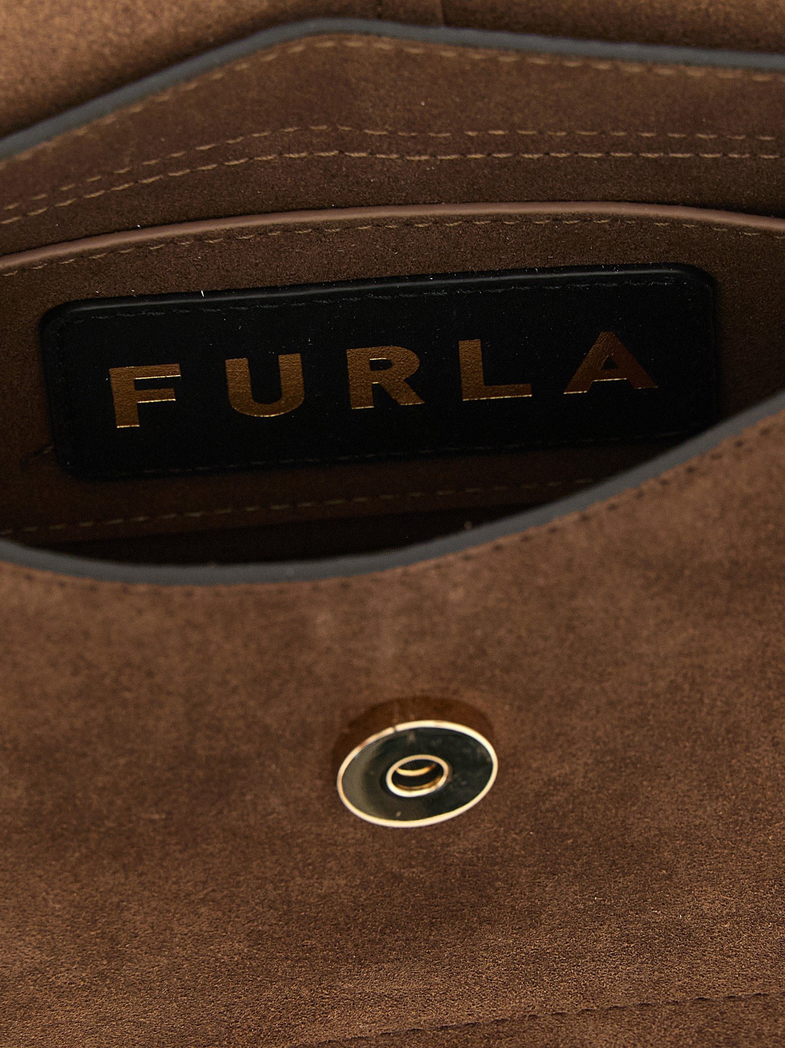 Furla Brown Calfskin Handbag - Image 4