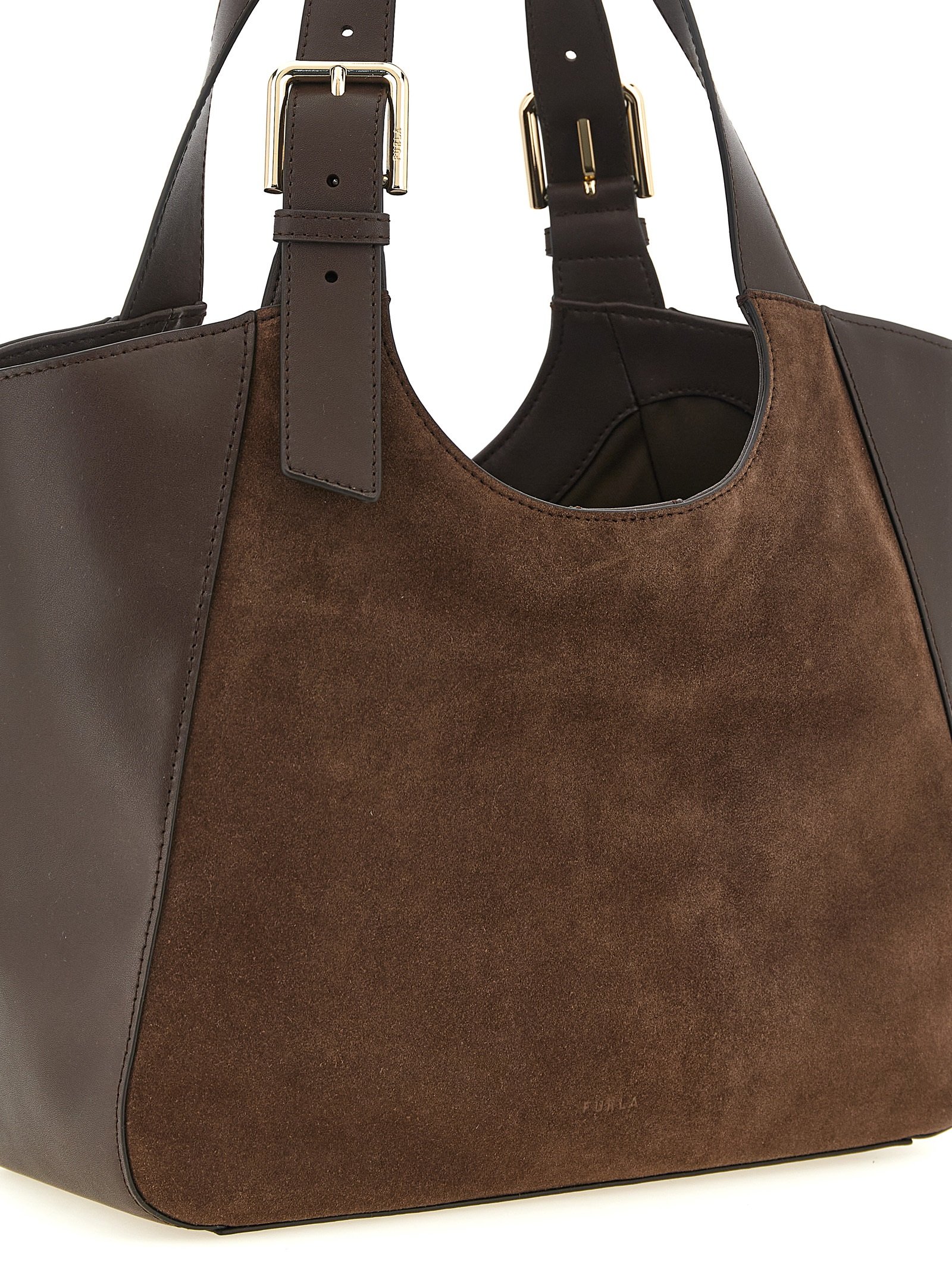Furla Brown Calfskin Tote Bag - Image 3