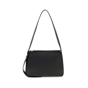 Tory Burch Black Calf Leather Bos Taurus Shoulder Bag