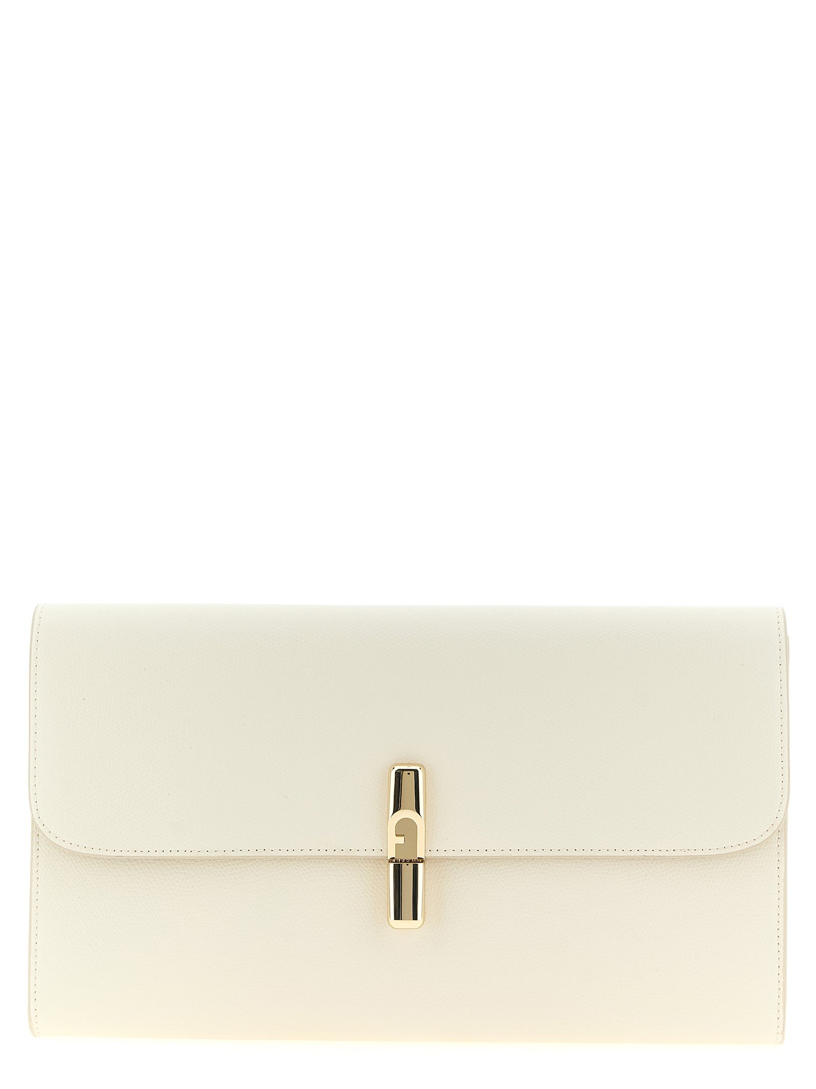Furla White Calfskin Clutch Bag
