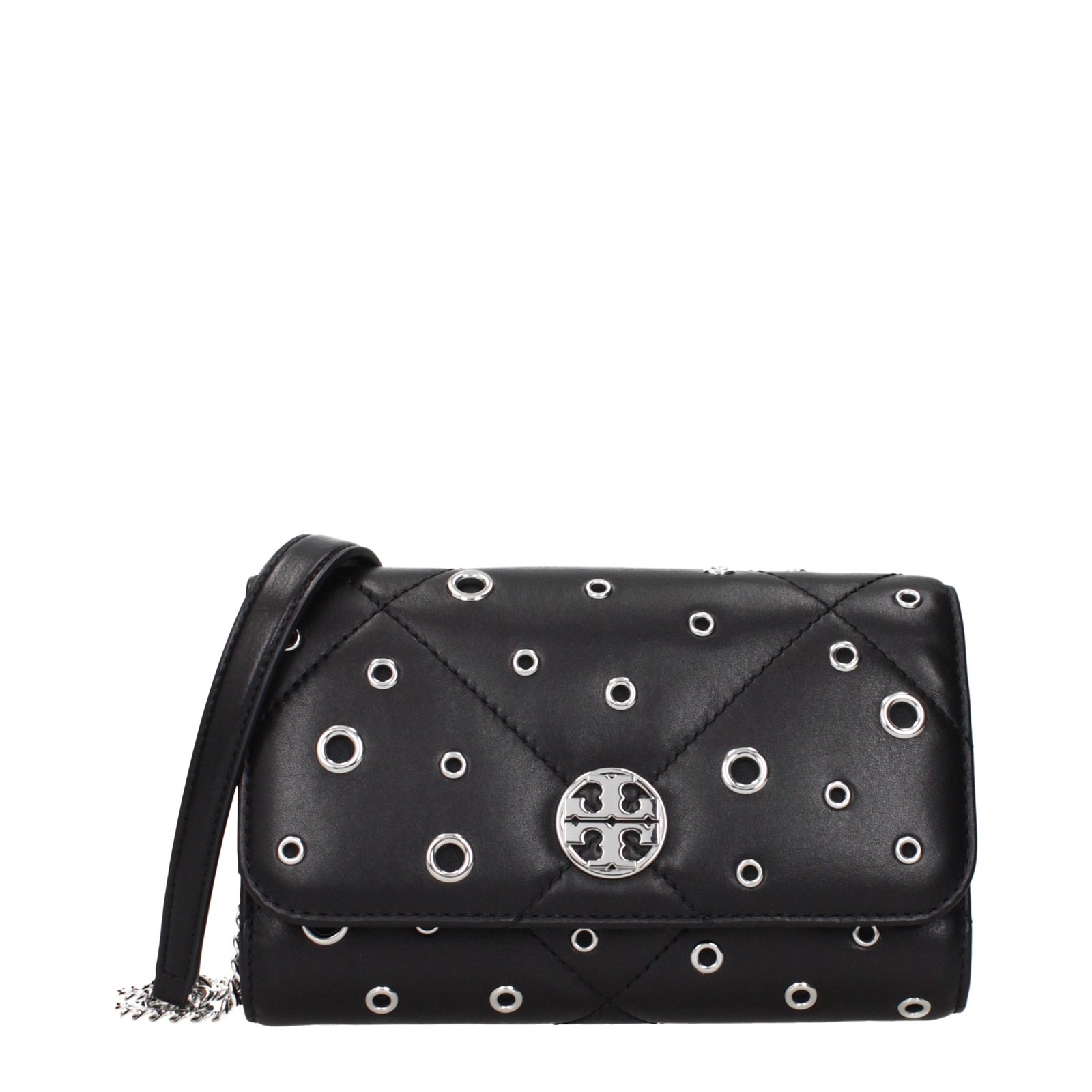 Tory Burch Black Leather Clutch Bag