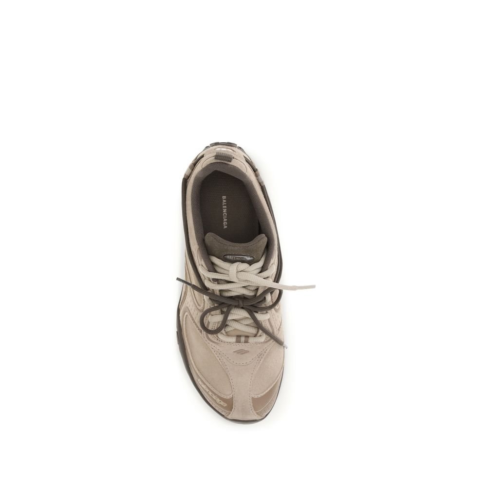 Balenciaga Beige Suede Leather Athletic Sneakers - Image 4