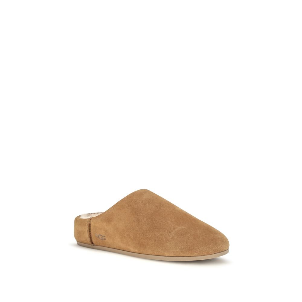 UGG Beige Leather Mules - Image 2