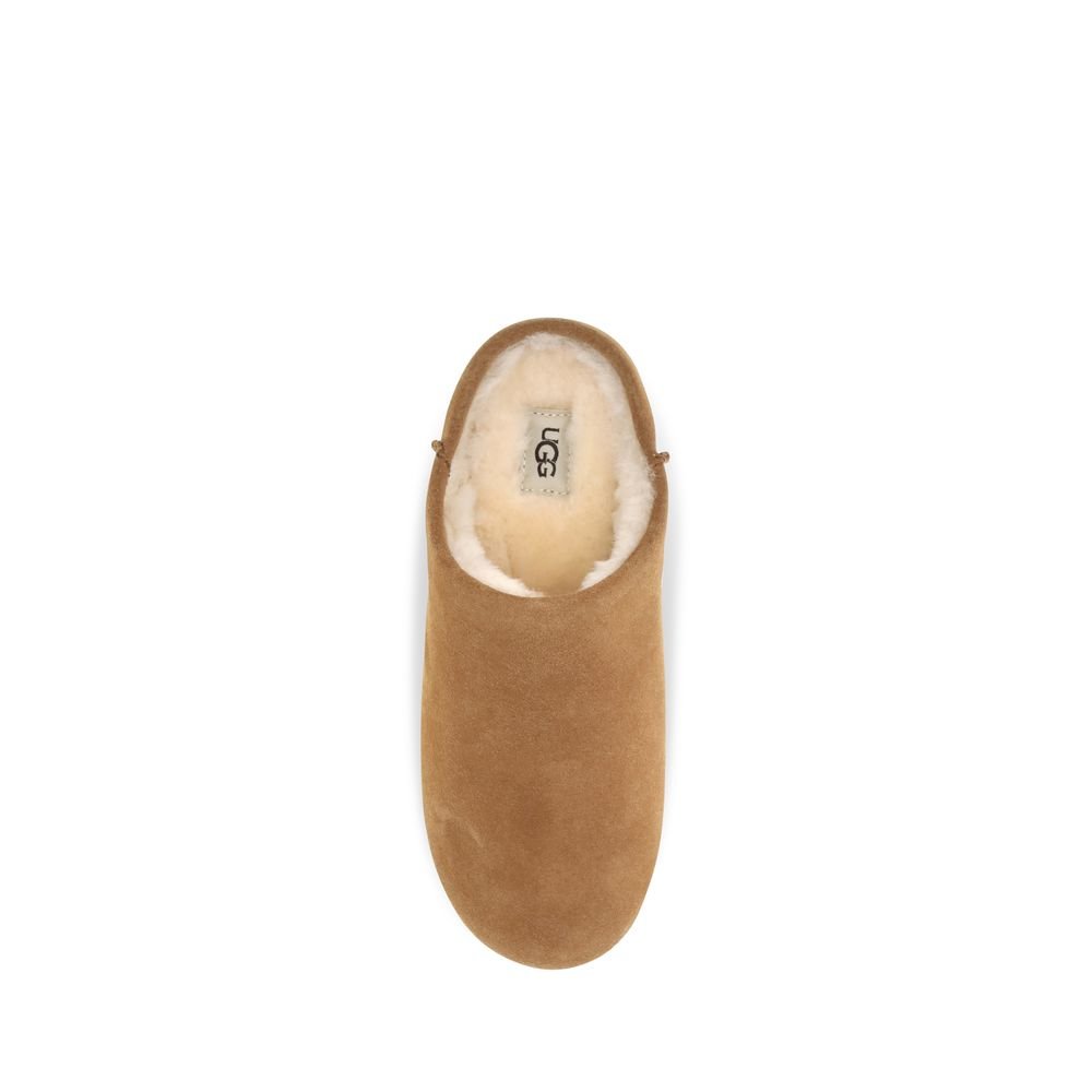 UGG Beige Leather Mules - Image 4