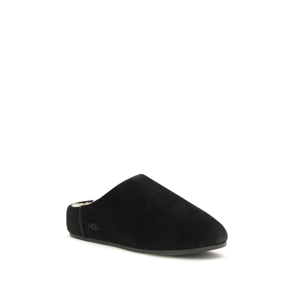 UGG Black Leather Mules - Image 2