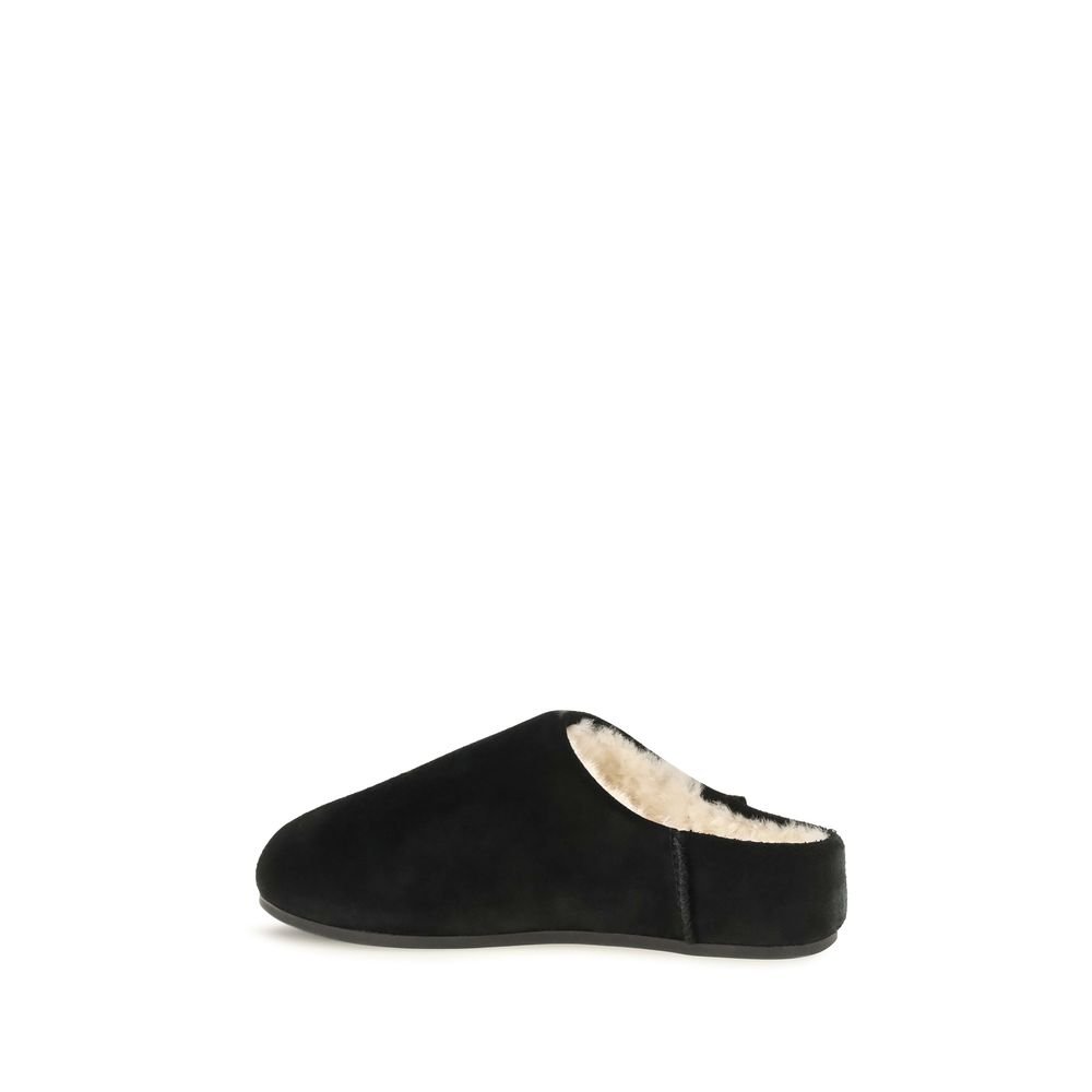 UGG Black Leather Mules - Image 3