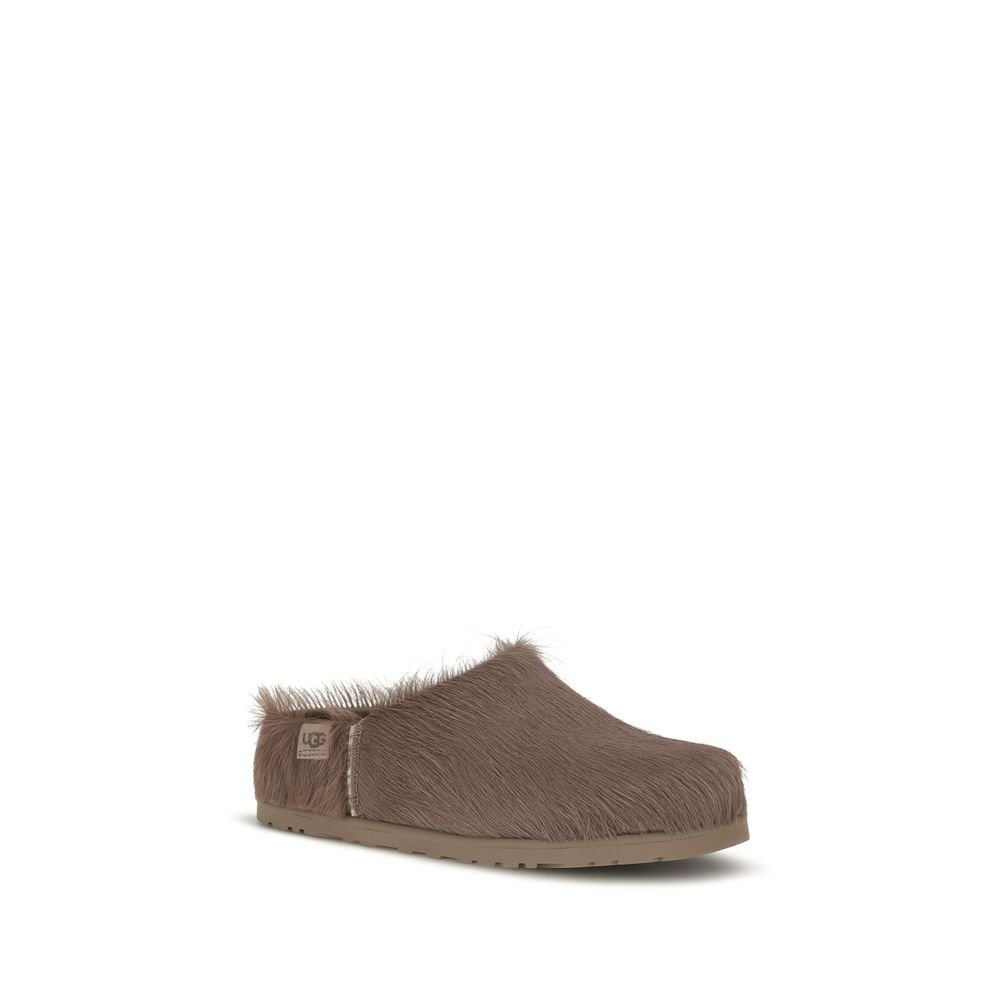 UGG Brown Nubuc Leather Clogs - Image 2