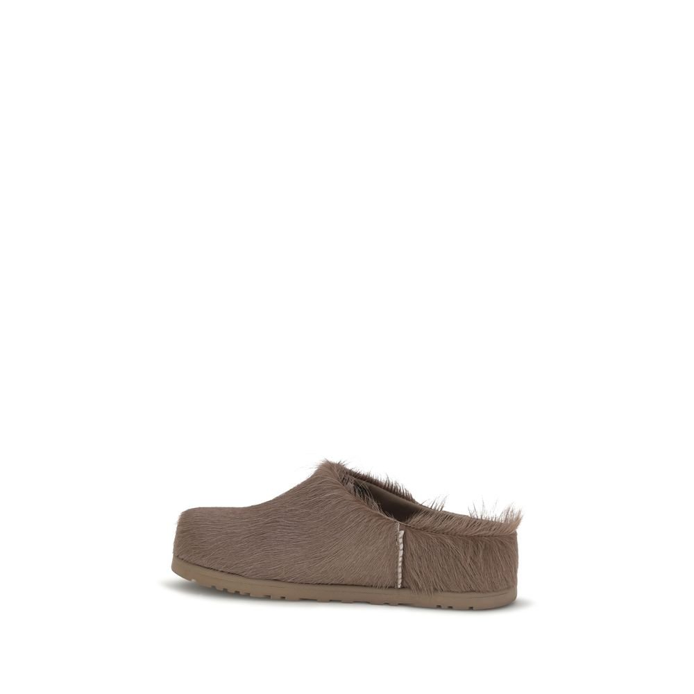 UGG Brown Nubuc Leather Clogs - Image 3