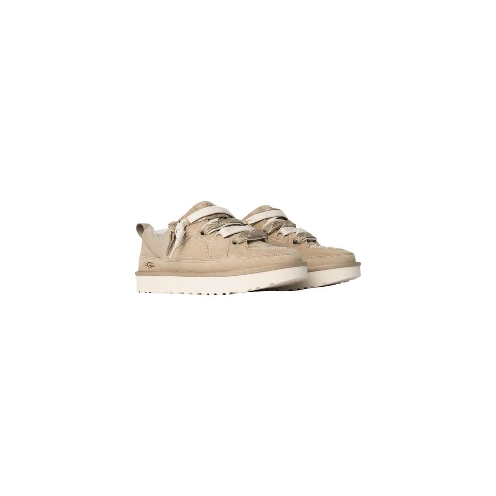 UGG Beige Suede Leather Chunky Sneakers - Image 2