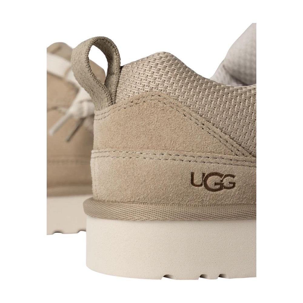 UGG Beige Suede Leather Chunky Sneakers - Image 4