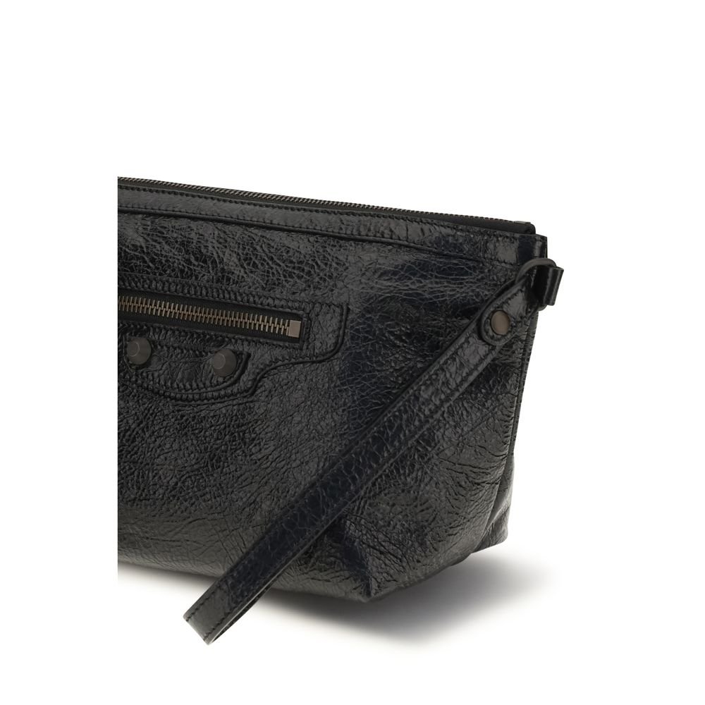 Balenciaga Black Calf Leather Bos Taurus Clutch Bag - Image 3