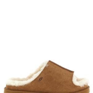 UGG Brown Leather Slides