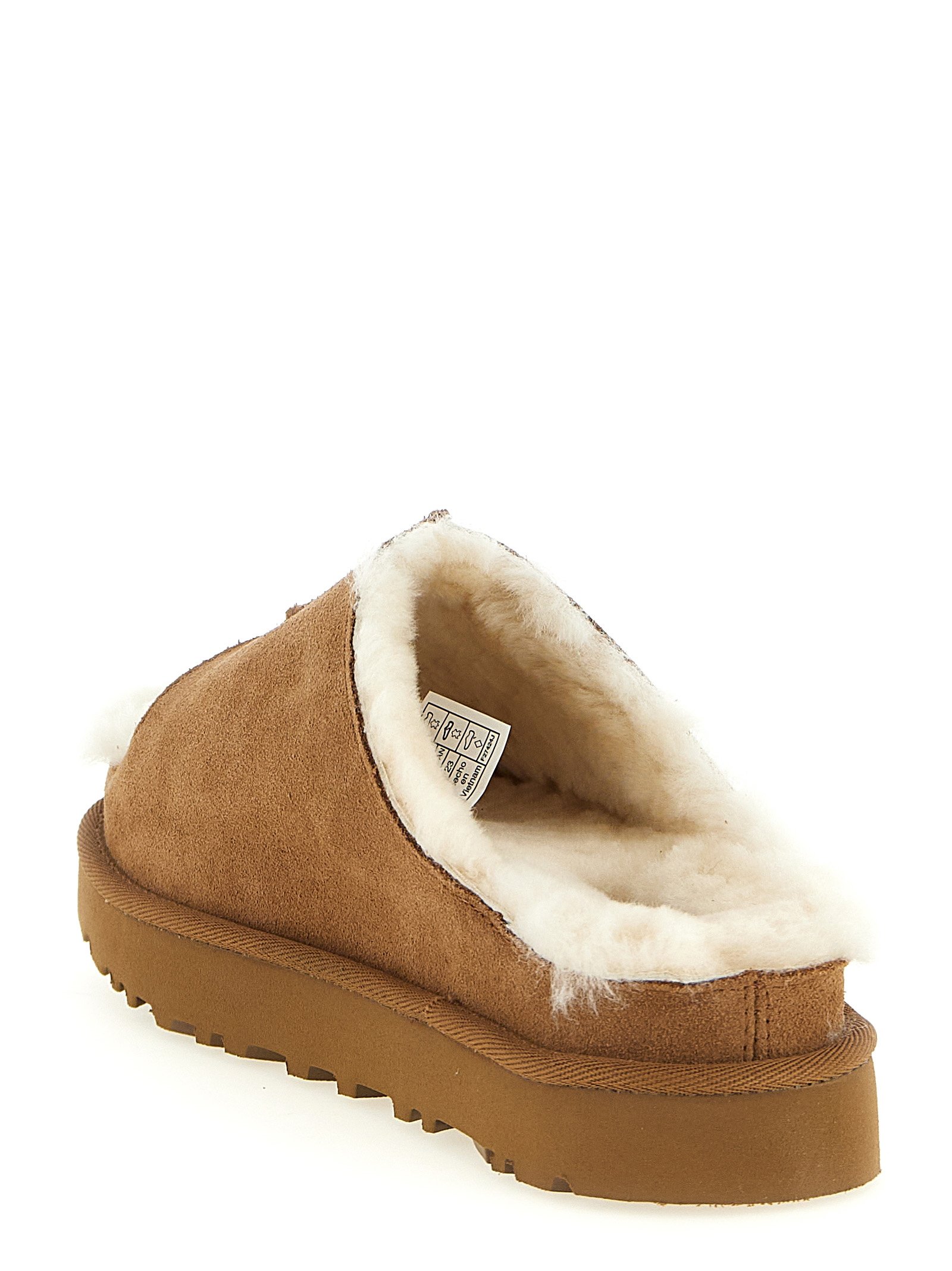 UGG Brown Leather Slides - Image 3