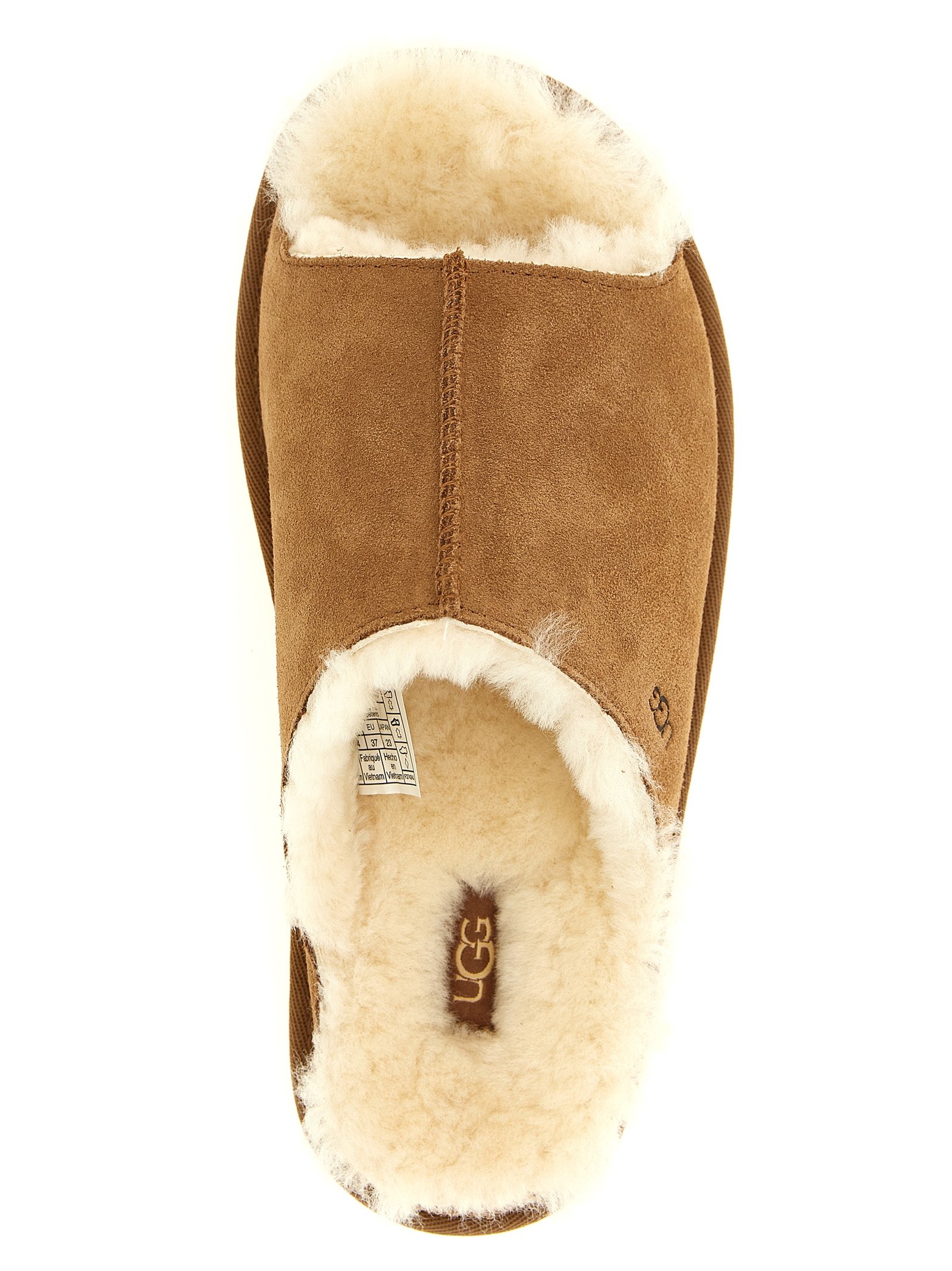 UGG Brown Leather Slides - Image 4