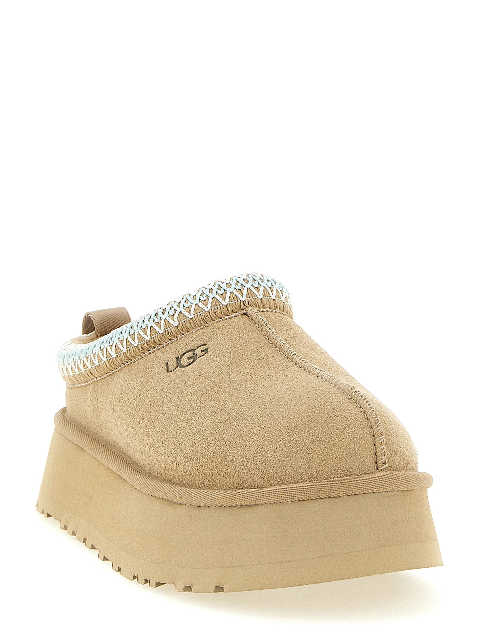 UGG Beige Leather Mules - Image 2