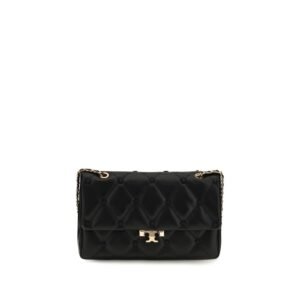 Tory Burch Black Lamb Ovis Aries Shoulder Bag