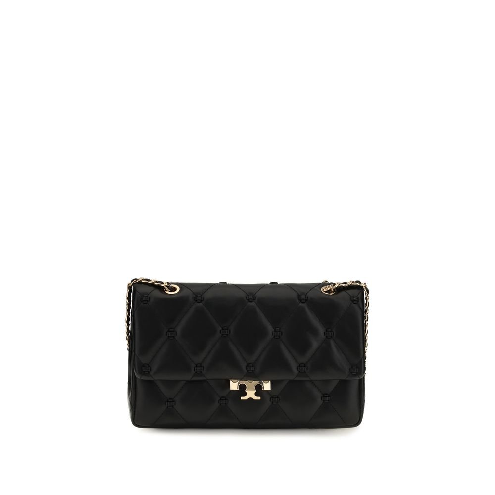 Tory Burch Black Lamb Ovis Aries Shoulder Bag