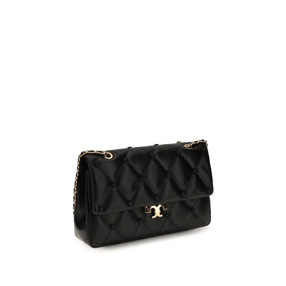 Tory Burch Black Lamb Ovis Aries Shoulder Bag - Image 2