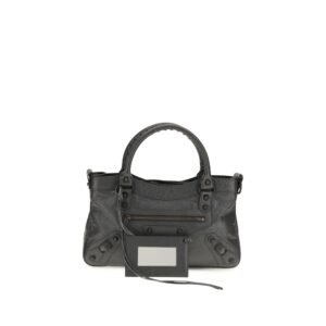 Balenciaga Gray Lamb Ovis Aries Shoulder Bag